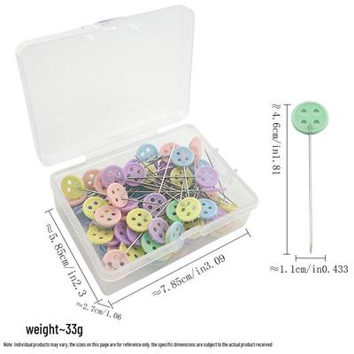Sewing Patchwork Tools: Plum Blossom Flower Pattern Positioning Pins, 50pcs or 100pcs Per Box
