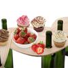 3 Pieces Wine Bottle Topper Serving Tray, Wooden Topper Charcuterie Flat Serving Board, Party Float