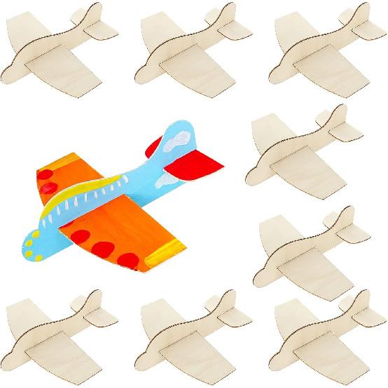 CertBuy 20 Pack DIY Model Wooden Airplane Nature Wood Plane Balsa Wood Planes Handicraft Plane for Birthday Carnival Party