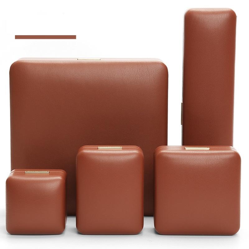Yantong Luxury PU Leather Jewelry Box Premium Ring Case Velvet Insert Necklace Bracelet Storage Organizer Gift Packaging Custom
