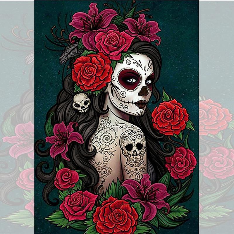 5D New Collection 2025 Diamond Embroidery Skull Legends Mosaic Art Kits Scenery Hanging Paintings Cross Stitch Gift