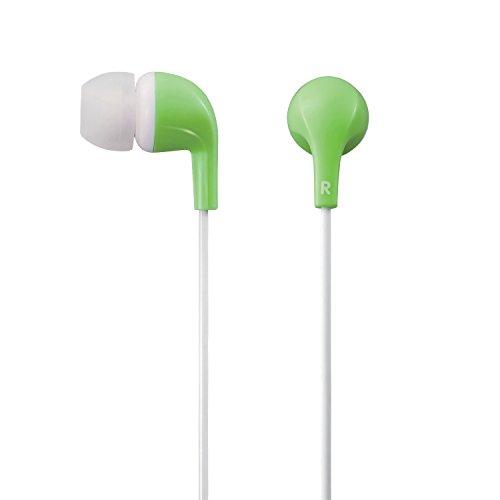 ELECOM Stereo Headphones, In-Ear, CN300, Green, EHP-CN300AGN, Offers Well-Balanced Sound Quality and Crisp Bass