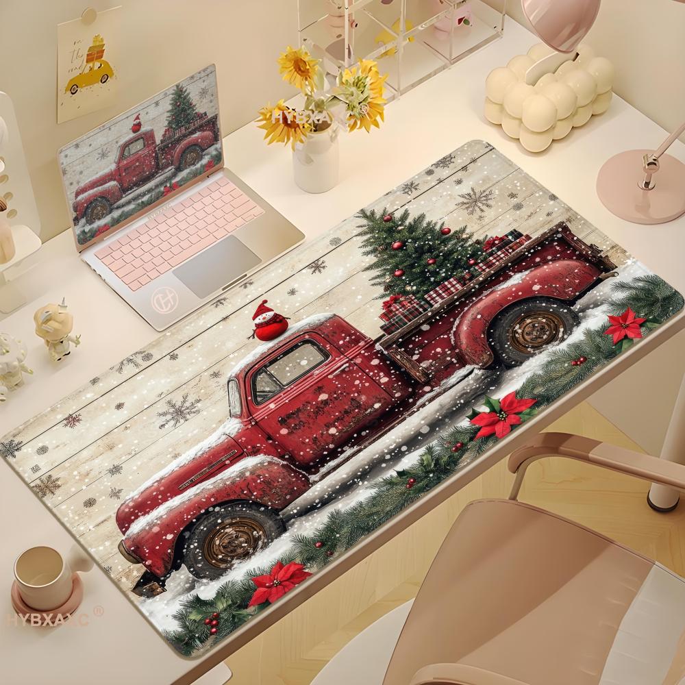 Buon Natale Babbo Natale Tappetino per Mouse per Computer Accessori da Gioco Tappetino Mouse Grande Stampa Deskmat Tappetino per Tastiera Tappetino Mouse Pad