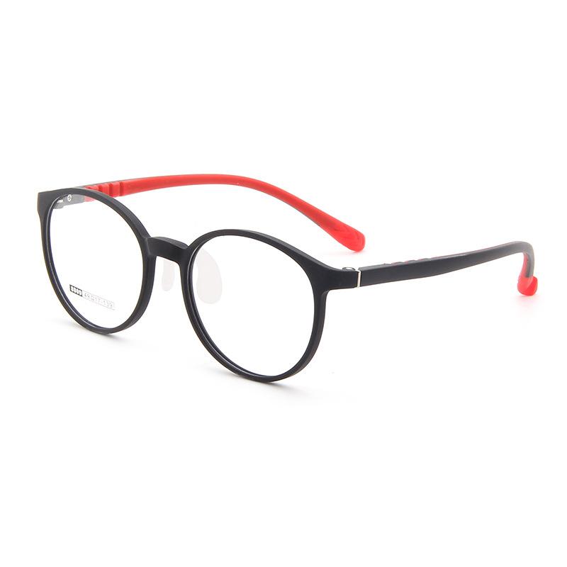 VICKY Ultralight Children s Frames Silicone Eyewear Anti-blue Light Lenses Myopia Farsightedness Customizable Prescription 8809 8809-BLACK RED
