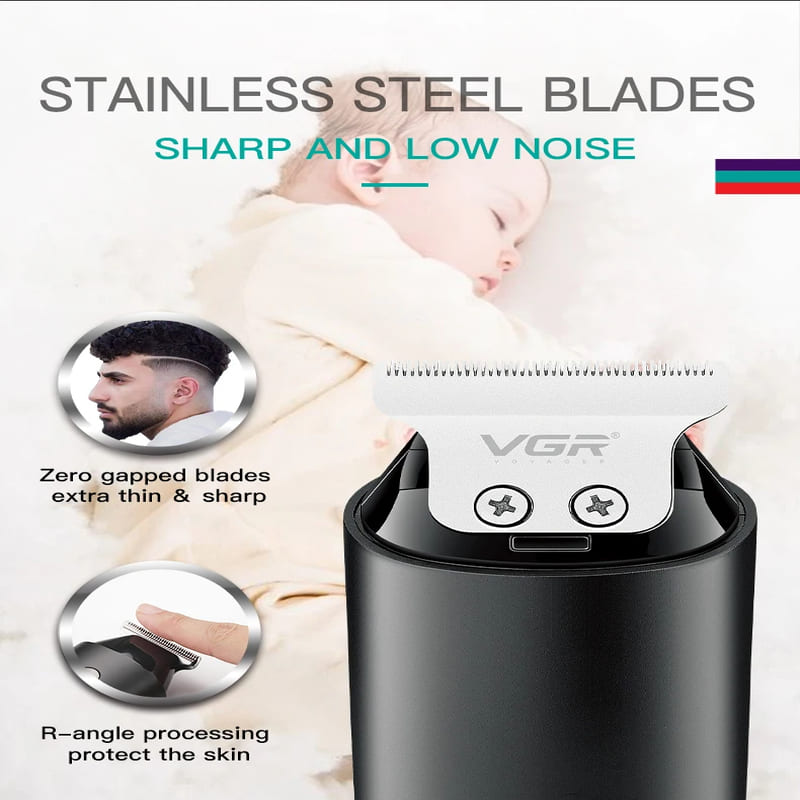 VGR Professional Zero Cutting Machine Rechargeable Cordless Beard Shaver Electric Travel Mini Model Hair Trimmer for Men Portable Shaver V-932