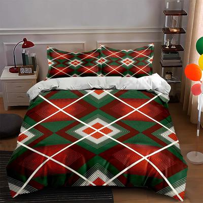 Geometric, Diamond, Striped. Bedding Duvet Cover Sets Duvet Covers Pillowcases Gifts (1 * Duvet Cover 2 * Pillowcases, Without Duvet Insert)