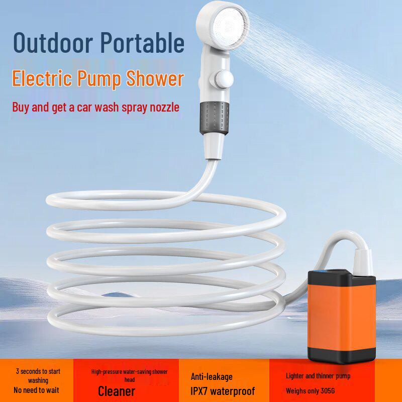 Přenosná venkovní samonasávací sprchová pumpa pro kempování