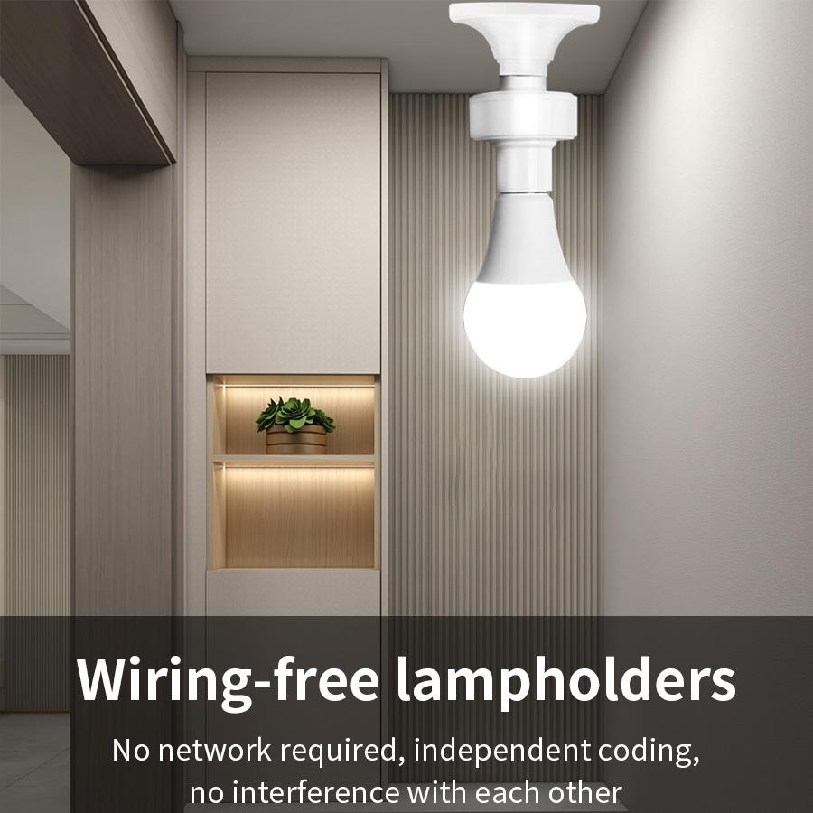 86-265 V E27 E26 Bulb Holder E27 Smart Lamp for RF 433Mhz Remote Wireless Wall Panel Switch
