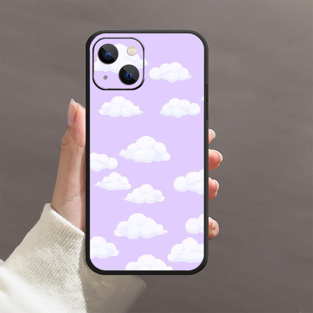 Custodia IPhone 13 Pro Max Con Farfalle E Fiori Blu + Pellicola Vetro Temperato – Cover TPU Morbida Antingiallimento, Antigraffio, Supporta Ricarica Wireless - 4
