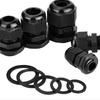 40  Pieces Of Plastic Waterproof Adjustable 3.5-13mm Cable Connectors PG7, PG9, PG11, PG13.5, PG16