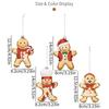 Hanging String Tree Pendant Cartoon Figurine Xmas Hanging Decor  Christmas Tree Decor