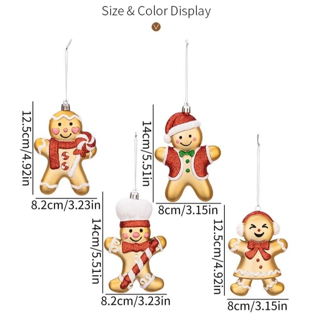 Hanging String Tree Pendant Cartoon Figurine Xmas Hanging Decor Christmas Tree Decor