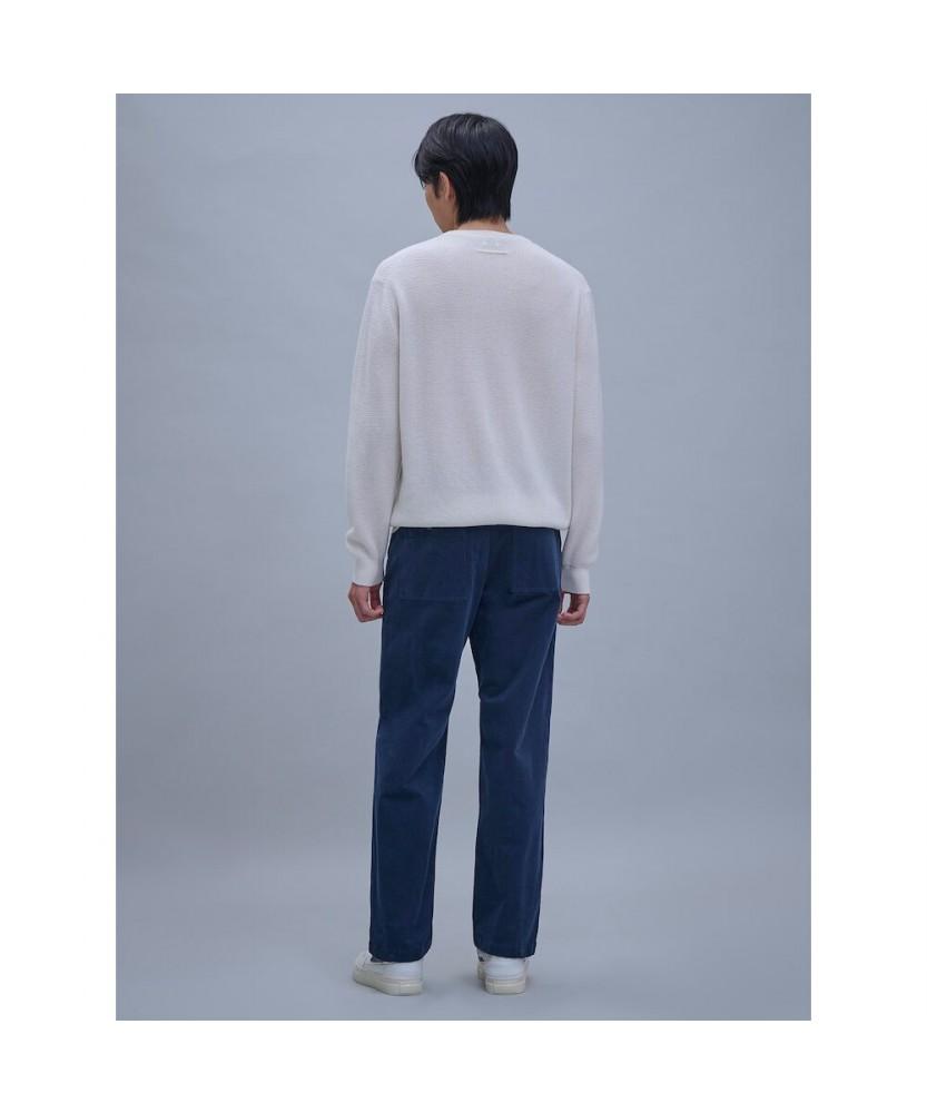 SHIFT.G Semi Wide Brushed Cotton Pants Navy