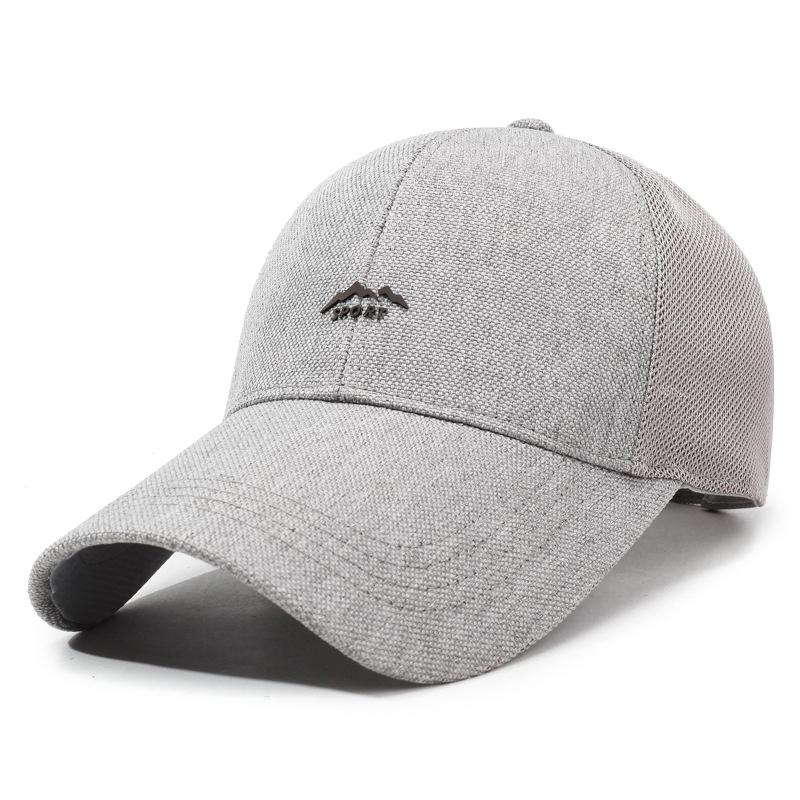 

Мужская летняя тонкая шляпа, спортивная шляпа с козырьком от солнца, дышащая сетчатая шляпа, шляпа для людей среднего и пожилого возраста светло-серый