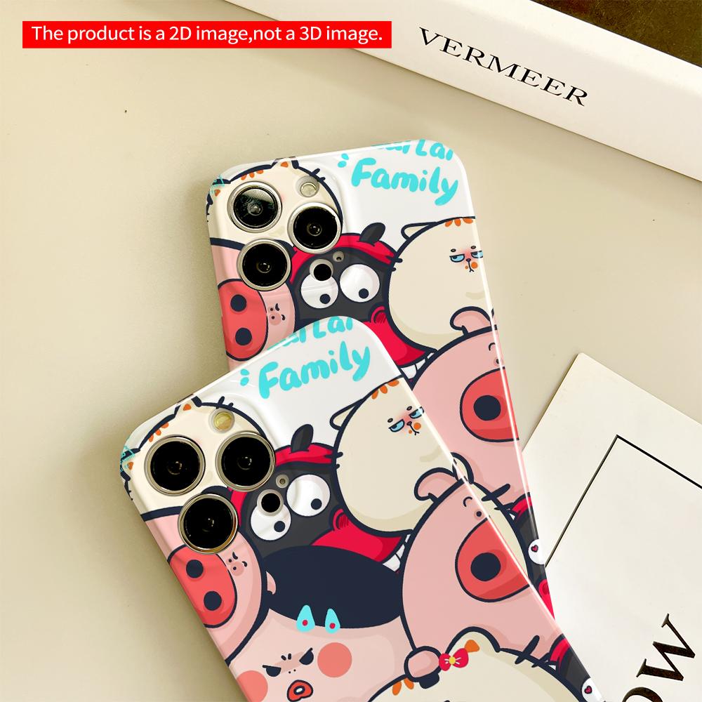 Lai Lai Family Cute Cartoon Phone Case All inclusive film hard phone case, compatible with iPhone 18 Pro Max 17 16 15 14 13 12 11