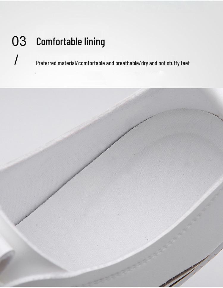 Men's White Leather Slip-On Casual Business Driving Shoes