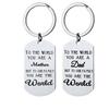 Stainless Steel Keychain with Laser Engraving - Perfect Gift for DAD on Father's Day, Mother's Day, or Birthday