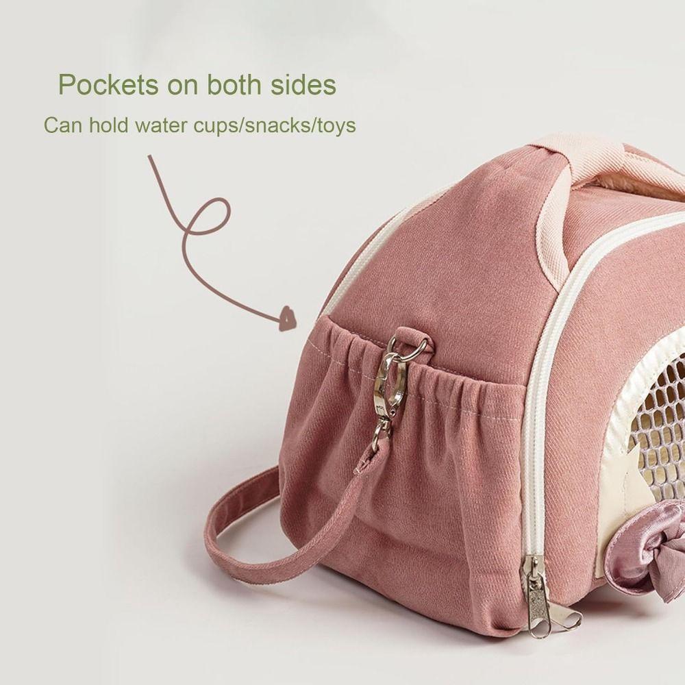 Breathable Small Pet Carrier Handle Outdoor Hamster Pouch Pet Travel Cage Chinchillas