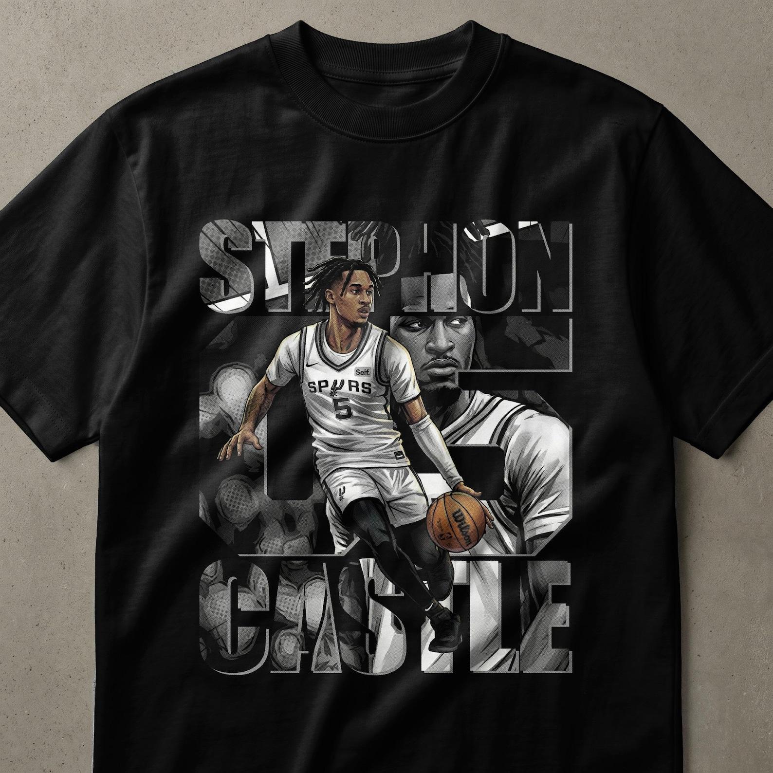 Stephon Castle Fan Art T-Shirt | Dynamic Basketball Player Graphic Tee | Sports Lover Gift for Him S