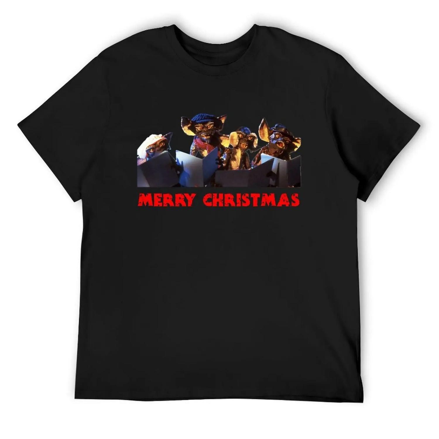 

Gremlins Christmas T-Shirt custom t shirt vintage t shirts essential t shirt graphic shirt vintage plain black shirts men XXXXXL чорний