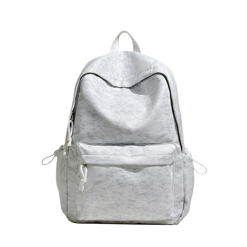 Schoolbag New Student Campus Schoolbag Junior High School Students Simple Style Solid Color Large Capacity High Value Backpack Women's Backpack