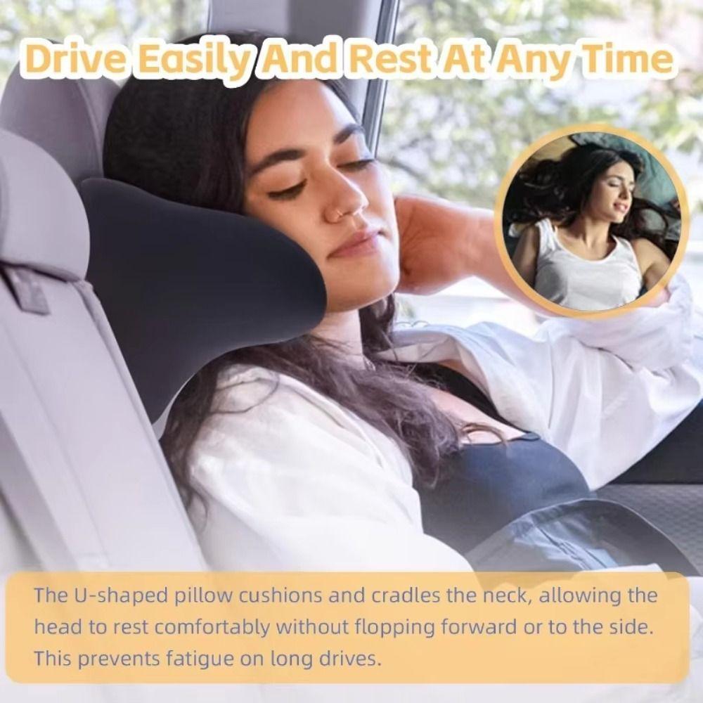 Auto Seat Headrest Protector Neck Support Pillow Ergonomic U-Shaped Pillows  Airplane