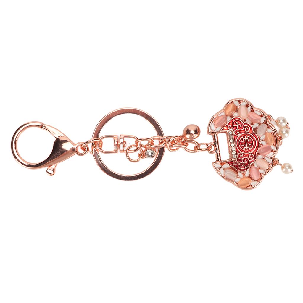 Chinese Style Keychain Best  es Zinc Alloy Rhinestone Shinny Fashionable Handbag Key Ring for Car Decor