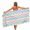 Geometric Stripe Microfiber Beach Towel Portable Quick Fast Dry Sand Outdoor Travel Camping Swim Blanket Thin Yoga Gym Mat Women