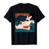 Lazy Bunny Meme Rabbit T-shirt Women Harajuku Hiphop Streetwear Cartoon Print T Shirts Tops Harajuku Funny Summer Tops