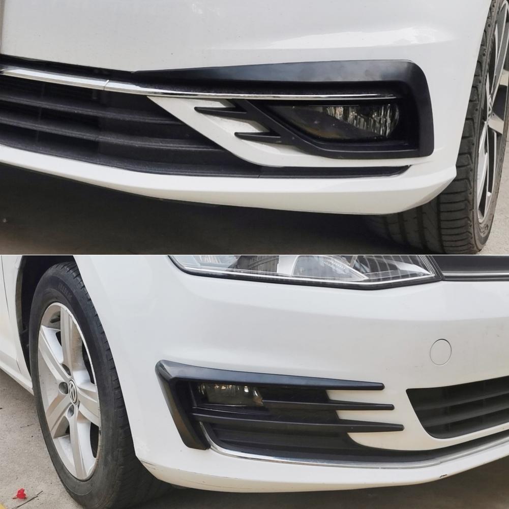 New 2Pcs Car Front Bumper Fog Light Grille Cover Trim For VW Golf 7.5 MK7.5 2018 - 2020 Wind Knife Cover Trim Bumpers Kit