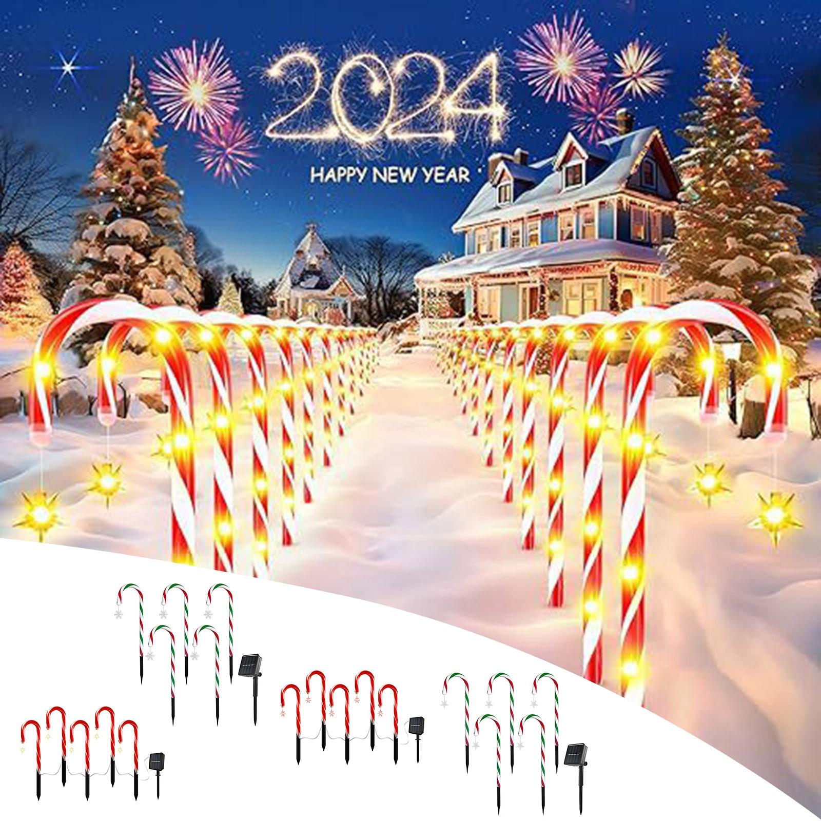 

Рождественские украшения из 5 штук снаружи рождественских гирлянд в виде леденцов