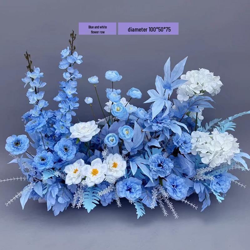 Champagne Aisle Flower Row for Chinese Wedding Stage Decor - Artificial Wedding Flowers