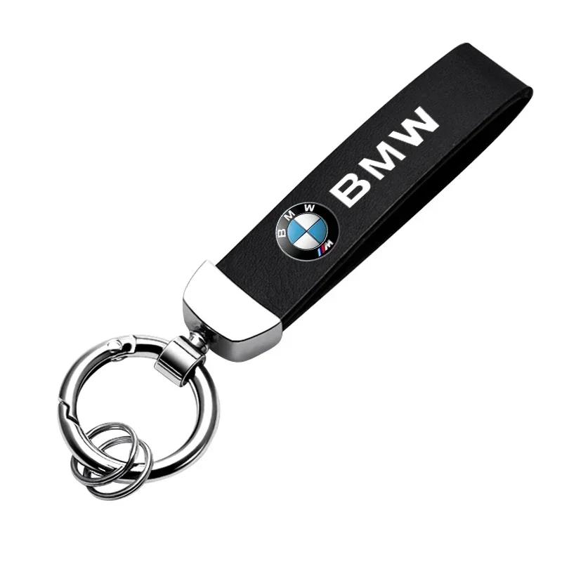 

New Hots E60 Leather Zinc Alloy Car Keychain Keyring For BMW M X1 X2 X3 X4 X5 X6 1 2 3 4 5 6 7 Sereis F30 E90 G20 F20 F21 F22 F