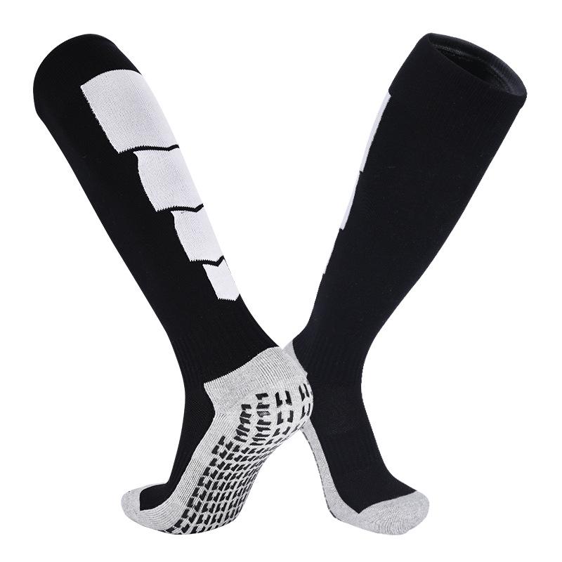 Men's Non-Slip Long Tube Football Socks - Professional Sports Socks with Towel Bottom for Training and Competition