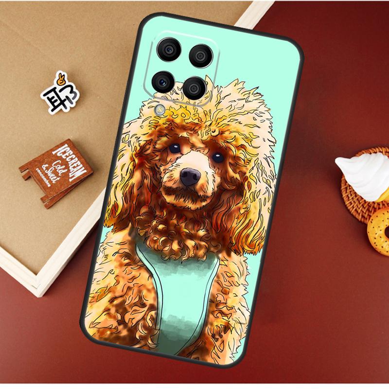 Cute Cartoon Poodle For Samsung Galaxy M33 M53 M23 M13 M11 M51 M14 M34 M54 M20 M30s M12 M32 M52 M15 M55 Case
