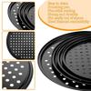 3/4 Pack Round Pizza Baking Pans Set Perforated Carbon Steel Nonstick Pizza Trays Kitchen Pizza Crisper Pan Oven Baking Supplies
