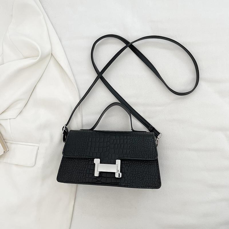 2025 New Fashion Stone Pattern Small Square Bag Niche Handbag High Value Single Shoulder Messenger Bag Women