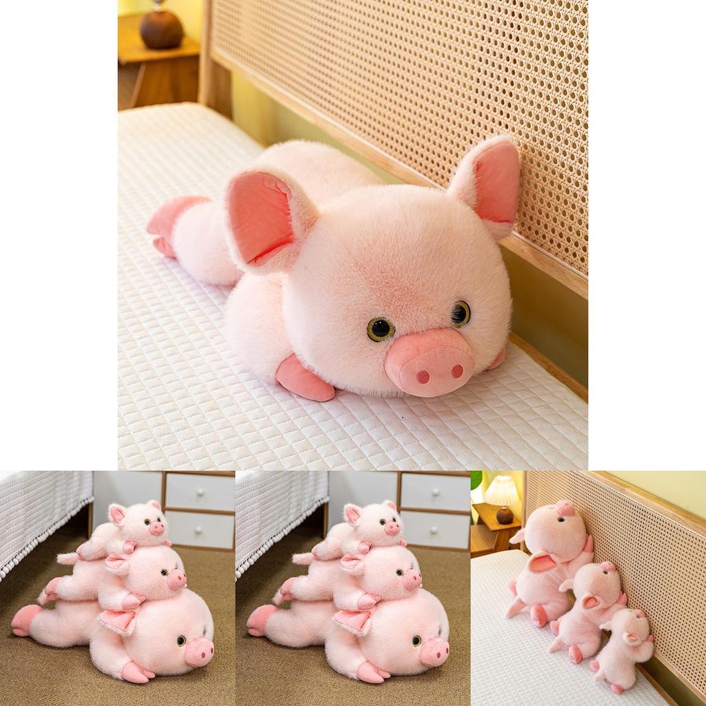 Cartoon Pig Plush Toy With Short Fur For Kids Gift And Cuddle