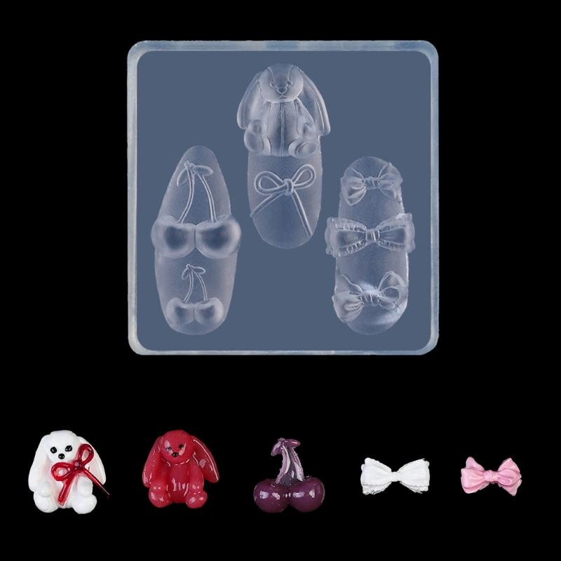Precise Embossed Pattern Nail Art Silicone Molds 3D Carving Templates For DIY Nail Charms Manicure Embellishment Tool