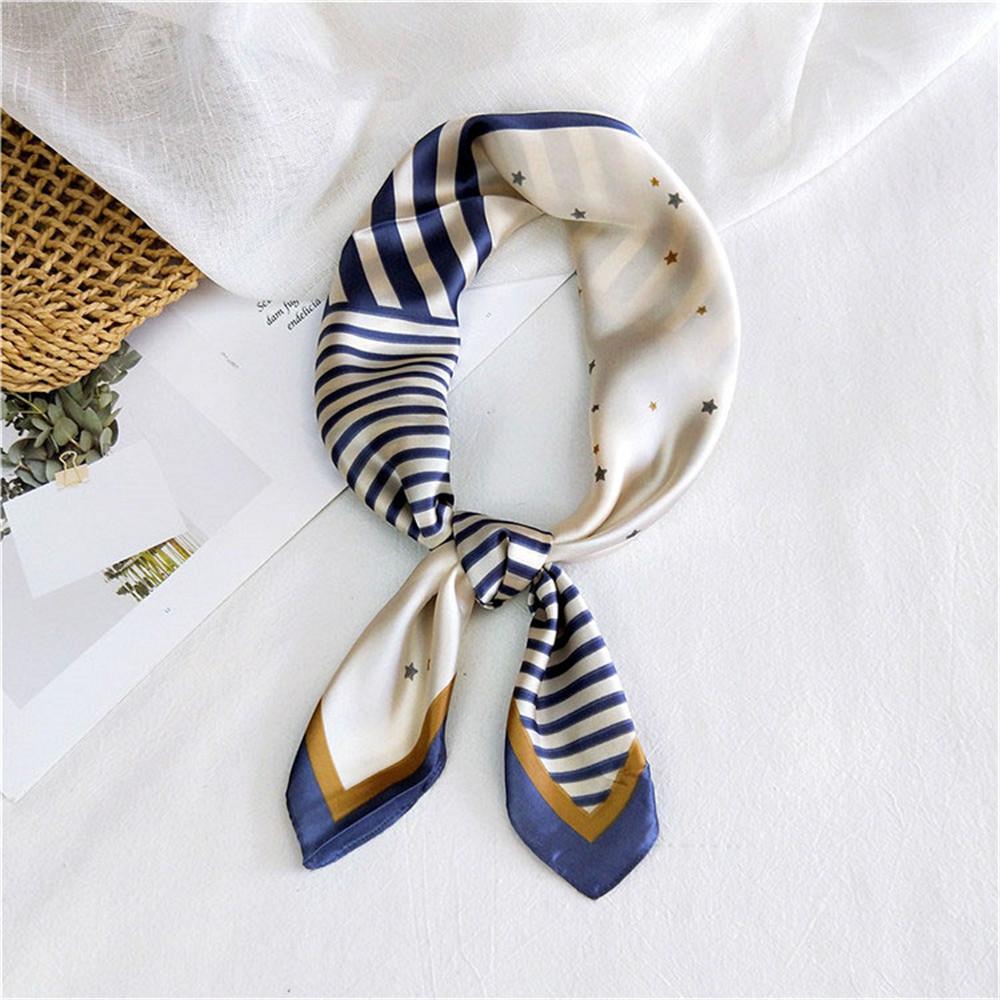 Floral Print Headkerchief Neck Scarves Women 70CM Square Headband Hijab Scarf For Ladies