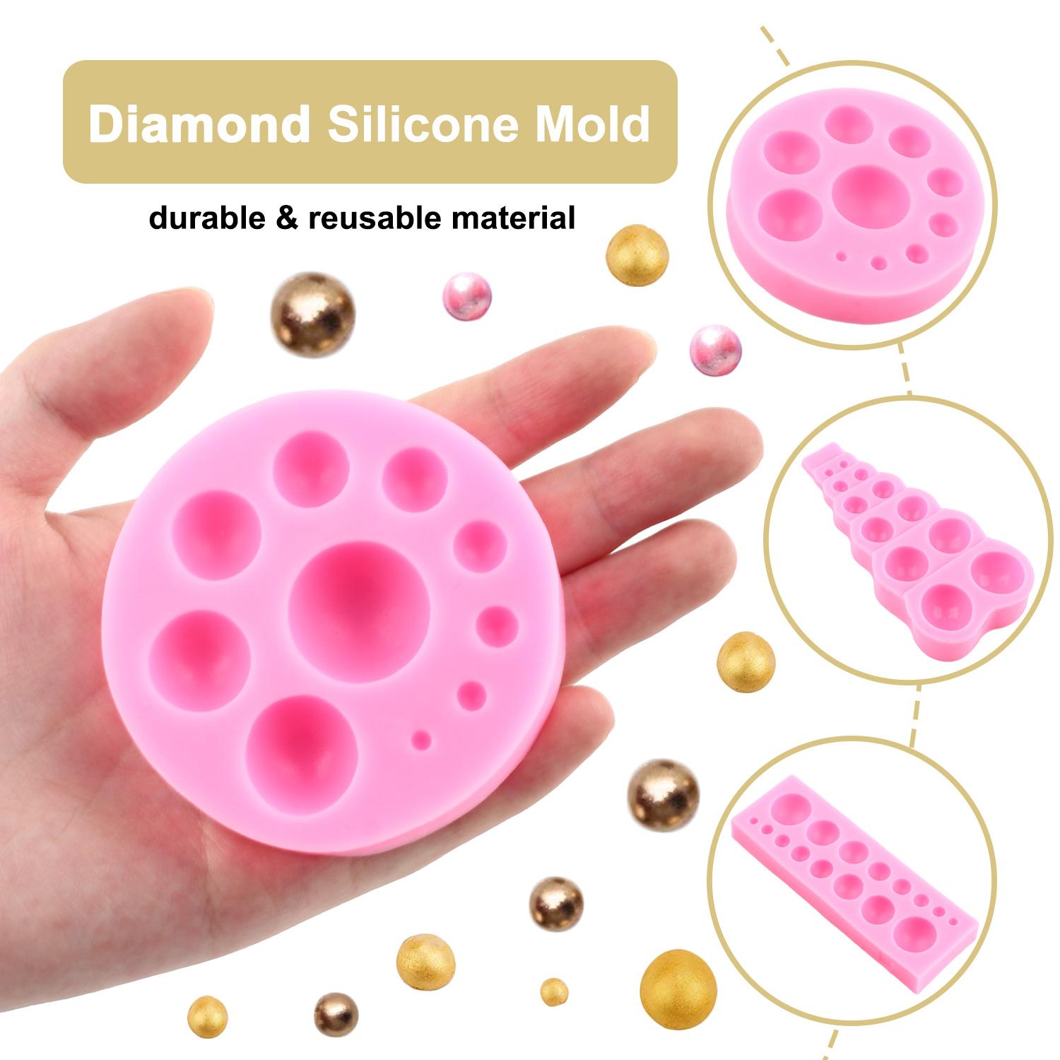 

Жемчужная форма для помадки, жемчужная полусфера, шоколадные силиконовые формы для украшения торта, топпер для кексов, конфетная жевательная паста, формы из полимерной глины чёрный