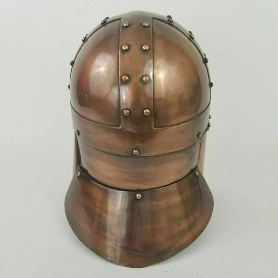 Medieval Viking Nasal Helmet 18 Gauge Armor Warrior Helmet LARP Halloween Helmet Best For Gift