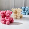 Bear Candle Silicone Mold for Handmade Desktop Decoration Gypsum Epoxy Resin Aroma Candle Mould for Home Decoration