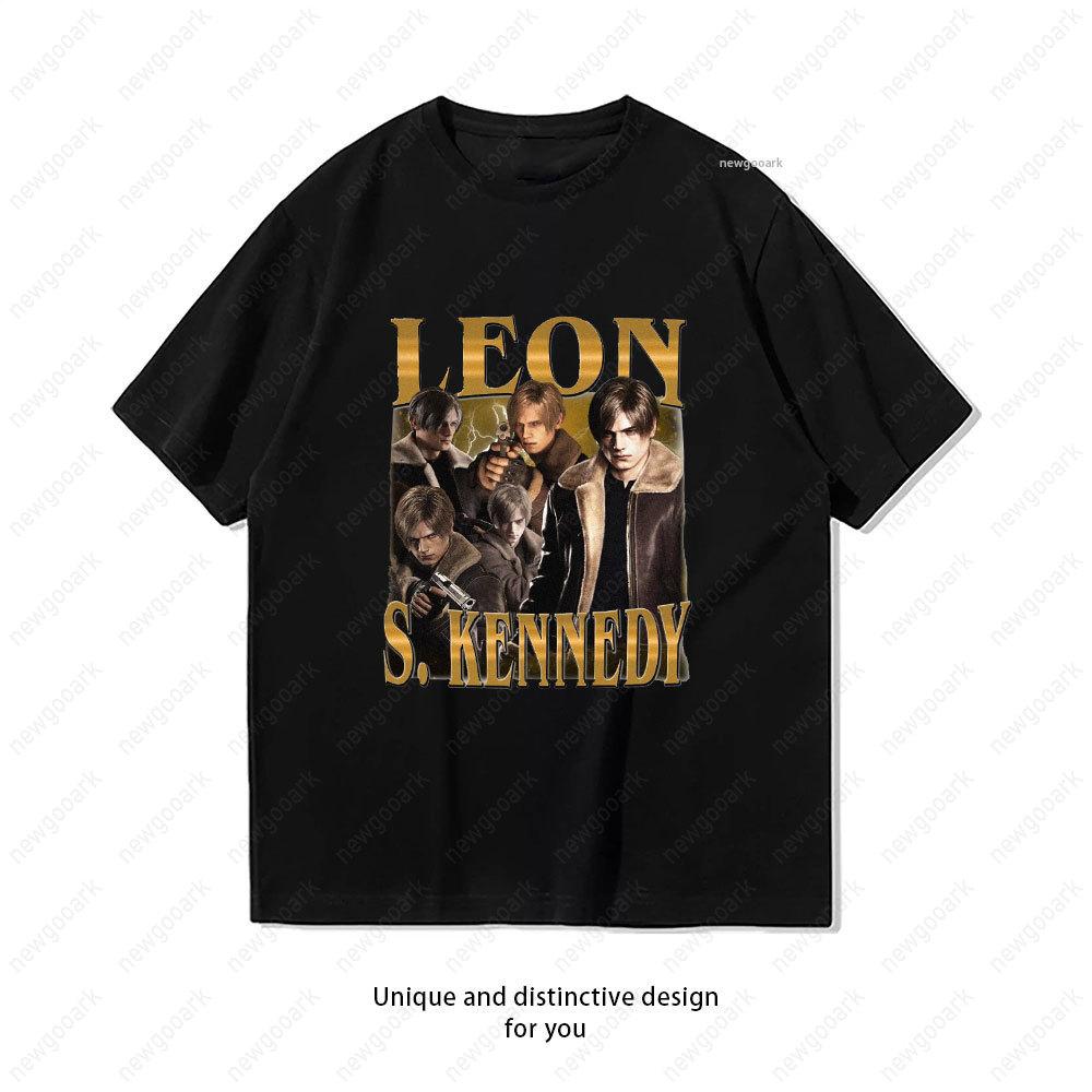 Leon Kennedy Horror Game TShirt Women Unisex Casual Cotton Printed T Shirts Creative Streetwear Camisetas Tops Tee Girlfriend Gift