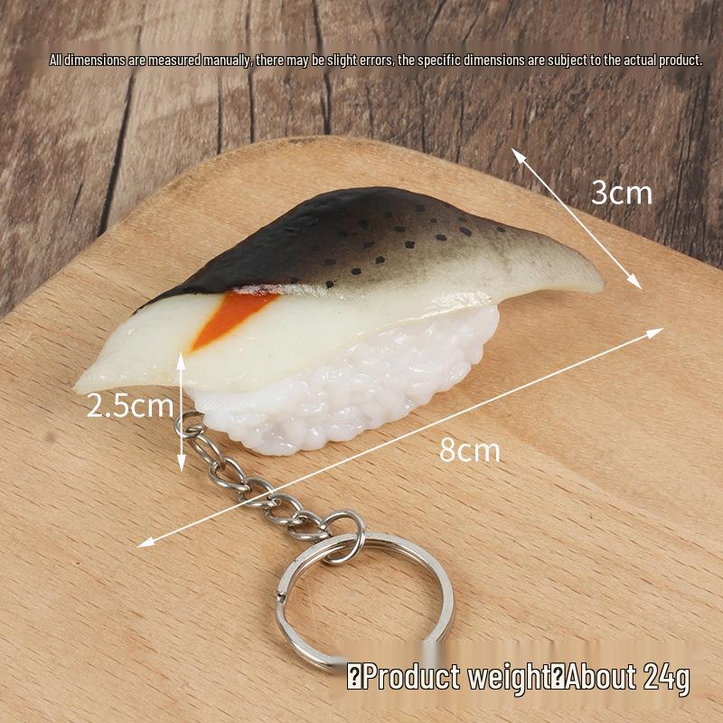 Sushi Pendant Keychain: Japanese Cuisine Display Prop