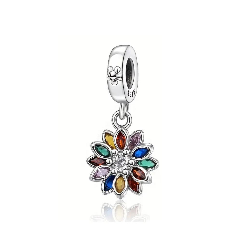 Nieuwe Koperen Accessoires Veer Hanger Bedel Zonnebloem Hart Kralen Passend voor Originele Armband Sieraden Voor Cadeaus