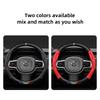 38cm Carbon Fiber Leather Car Steering Wheel Cover For Volvo V60 V40 XC90 S60 C30 V50 V70 S90 Auto Interior Accessories Keychain