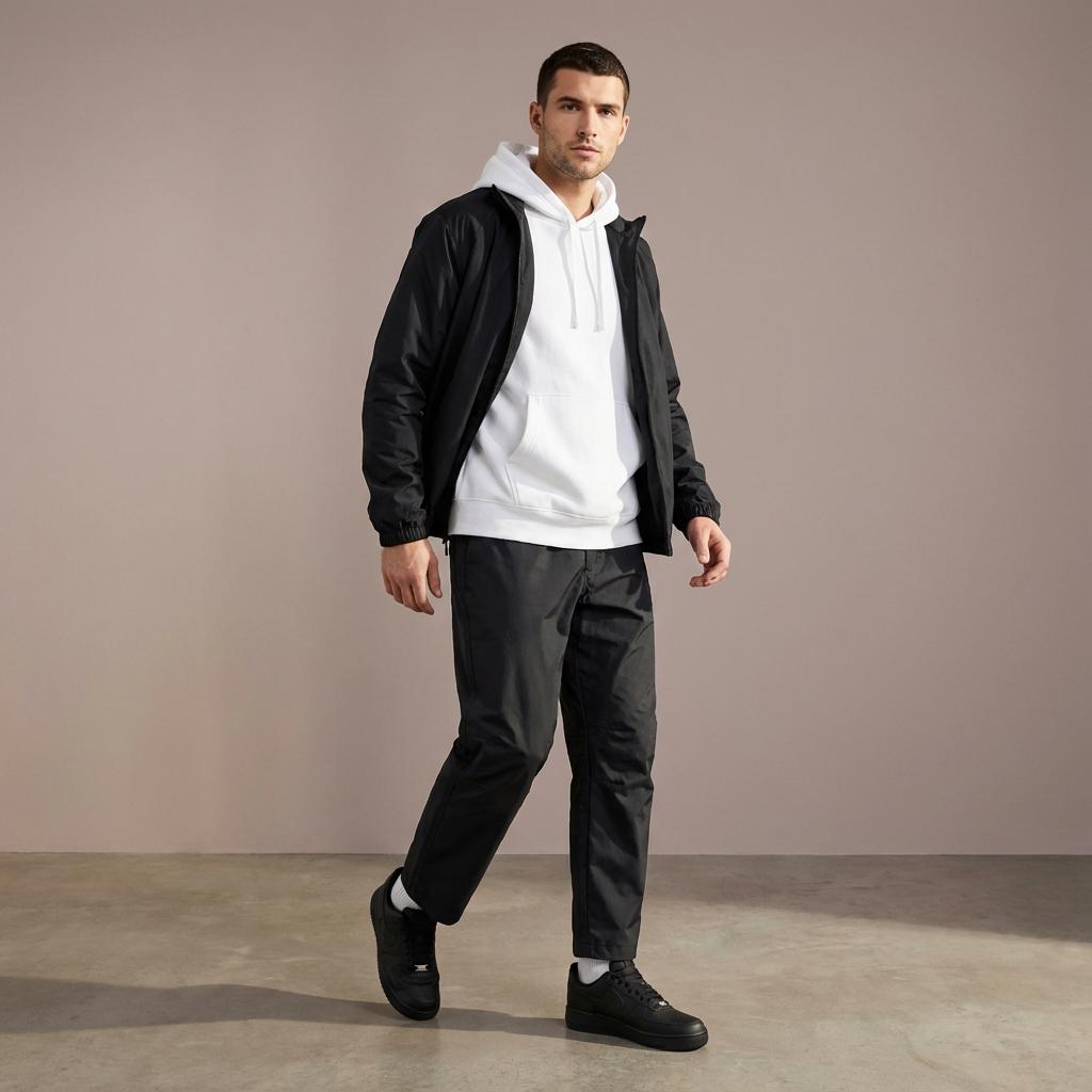 Nike Tech Woven Loose Fit Straight Leg Fashion Versatile Waterproof Casual Pants Men Bottoms Black FZ0711060