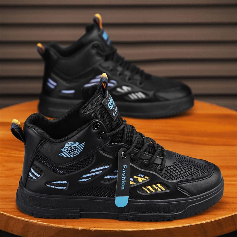 Fashion Hiking Boots Casual Sneaker High Top Breathable Wear-resistant Round Toe Flexible Shoe Spring and Autumn Main Push Popular Model