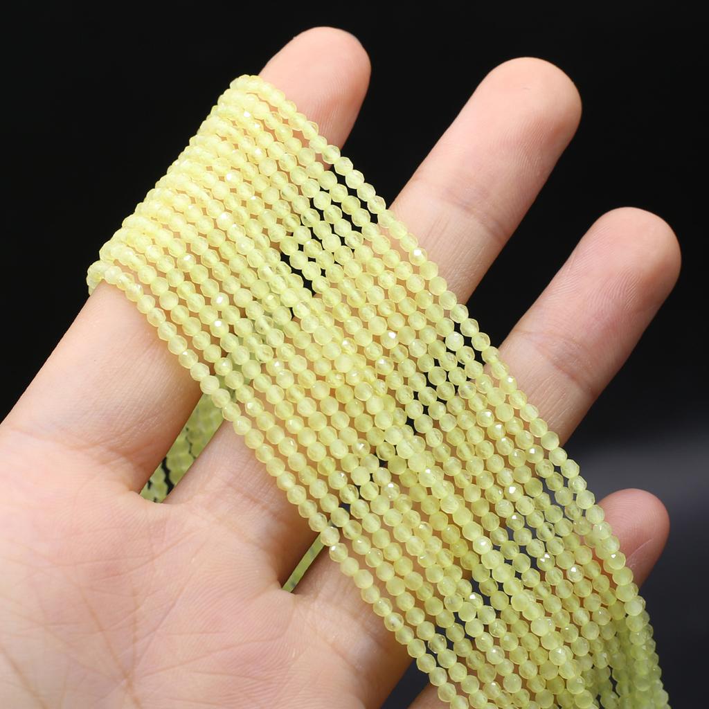 Naturstein facettierte Perlen Opal Isolation Perlen Charms für Schmuckherstellung DIY Halskette Armband Ohrringe Zubehör Größe 3 mm